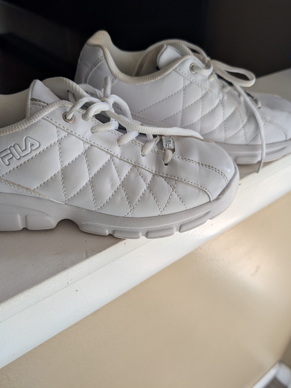 FILA Quilted White Women's Sneakers